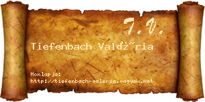 Tiefenbach Valéria névjegykártya